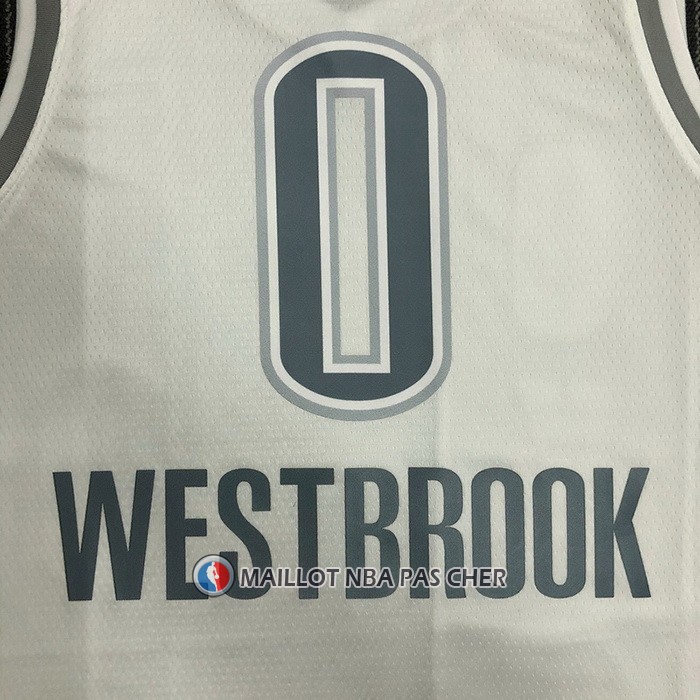 Maillot Oklahoma City Thunder Russell Westbrook NO 0 Ville 2021-22 Blanc